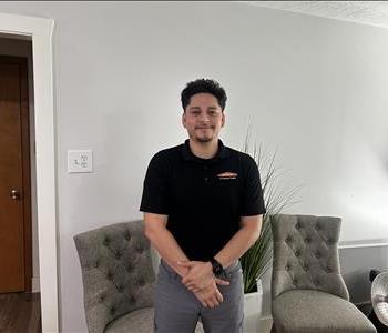 An employee inside our waiting room area
